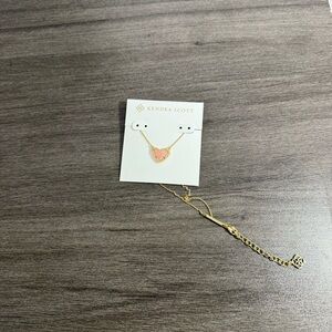 Kendra Scott Gold and Pink Heart Necklace